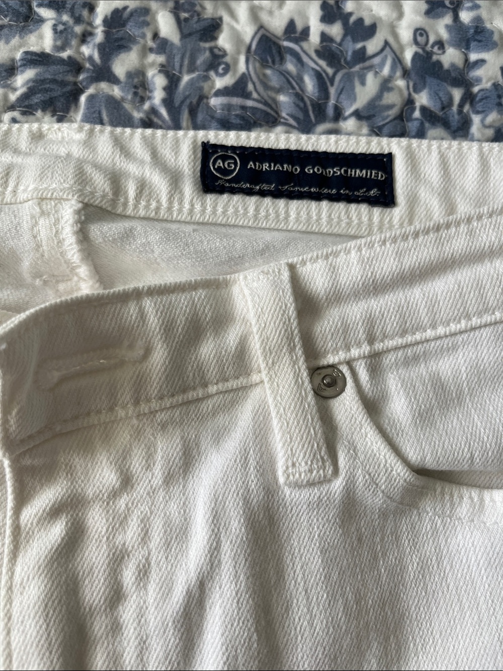 Angel White Bootcut Jeans with Silver Hardware